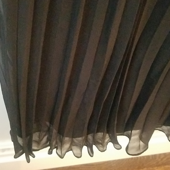 Vintage Jill by Jill Stuart Black Plissé Midi Dress 2 - Picture 3 of 8